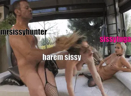 sissytuga eagerly waiting for her turn with mrsissyhunter porn gif