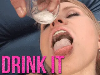 sissies drink cum porn gif