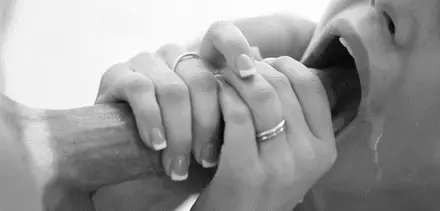 right in her mouth porn gif