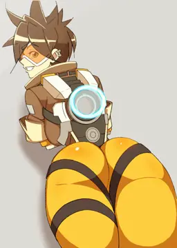 tracer bounces her booty porn gif