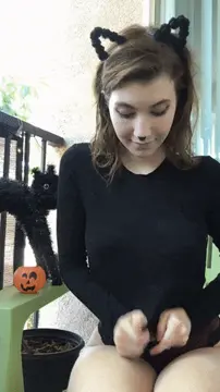 cute kitty showing her tits porn gif