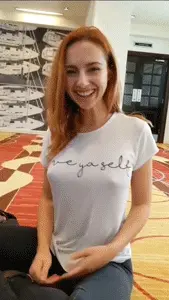 cute redhead goofing around porn gif