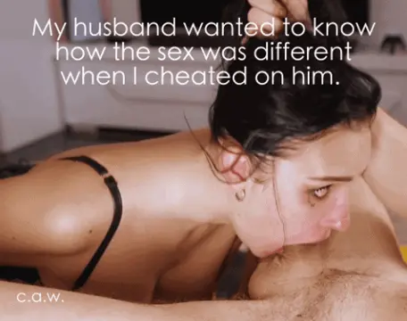 husband wanted to know how the sex was different when his wife cheated on him porn gif