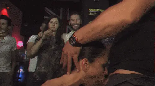 getting blown in a pub! porn gif