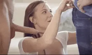 but which one does she suck first? porn gif