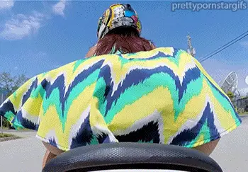 sophia steele flashing her big ass on a bike porn gif