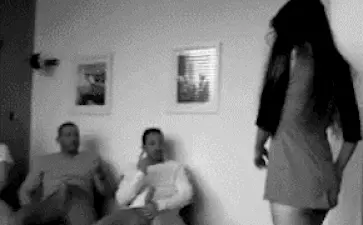 we decided to invite the hot college slut to our men's fraternity. porn gif