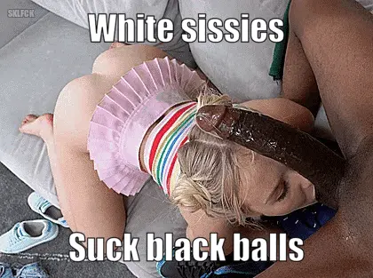 sissy sucking black balls porn gif