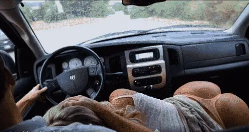 behind the wheel porn gif