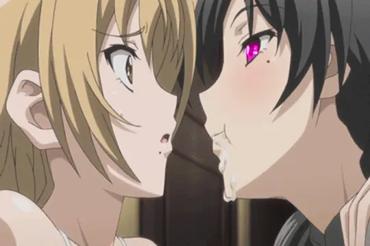 animated_gif female_only femsub glowing_eyes hypnotic_kiss ichinose_riko kissing manip ran_sem screenshot succubusriza_(manipper) yuri porn gif