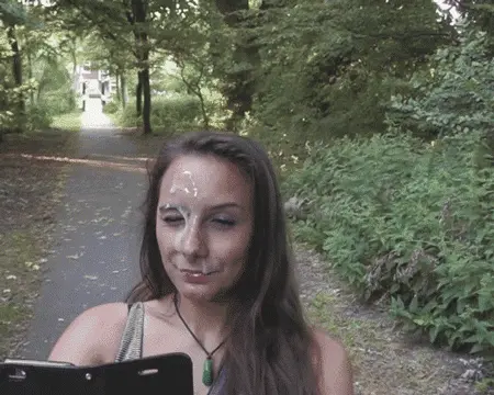 taking selfie of facial porn gif