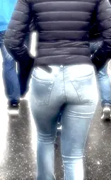 amazing ass in blue jeans porn gif