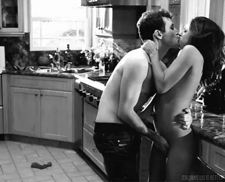 sexy orgasm in kitchen porn gif