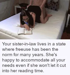 freeuse laws - sister-in-law's reading time porn gif