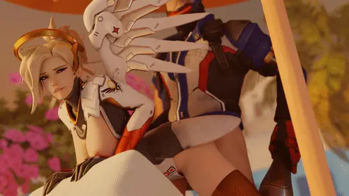 mercy & soldier 76 by cakeofcakes porn gif