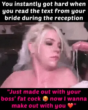 you wife to be sucked your boss's fat dick. and now she is coming to you for a salty kiss porn gif