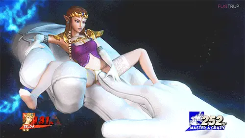 zelda getting touched by the master hand. porn gif