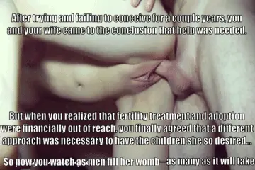 after trying and failing to conceive for a couple years, you and your wife came to the conclusion that help was needed porn gif