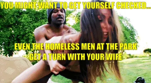 cheating on husband with homeless man at the park porn gif