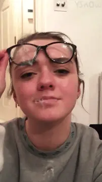 maisy gets cum on glasses porn gif