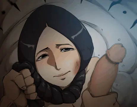 beautiful retsu unohana enjoys your hot cock being playfully smacked on her lovely face (bleach) porn gif