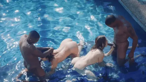 lana and keisha having bbc at the pool porn gif