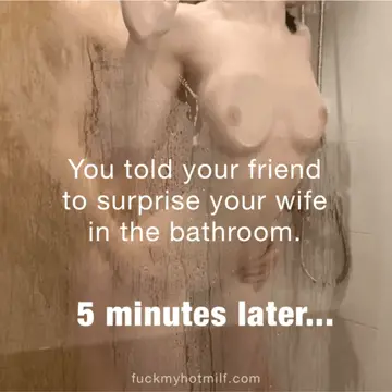 friend surprise wife in the shower porn gif