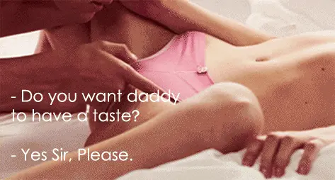 do you want daddy to have a taste? porn gif