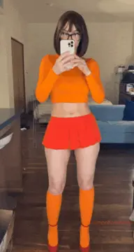 velma cosplay selfie porn gif