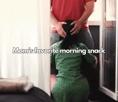 fixing a quick breakfast for my slut mom porn gif