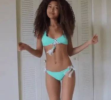 perfect petite ebony teenie in a bikini porn gif