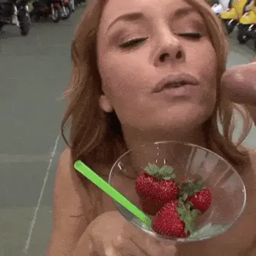 strawberry cum cocktail porn gif