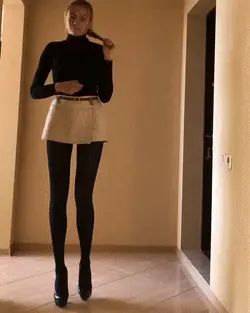 long legged babe in high heels porn gif