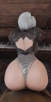 2b perfect ass doggy style - 3d hentai porn gif