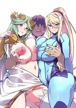 palutena and zero suit samus porn gif