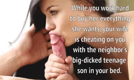 neighbor's son enjoys your wife's dick-sucking lips porn gif
