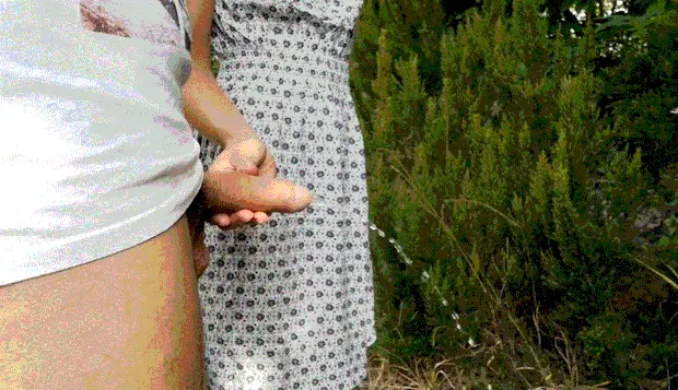 need a hand to pee ? porn gif