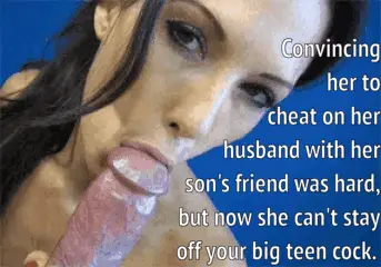 your friend's hot married mom loves pleasuring your big teen cock porn gif