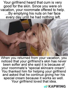 cheating wife facials (cuck) porn gif