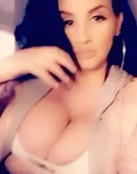 busty brunette wants cum on her tits porn gif
