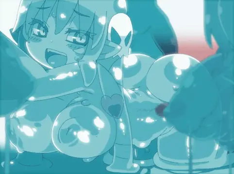 hentai slimegirl, bouncing jelly titties porn gif