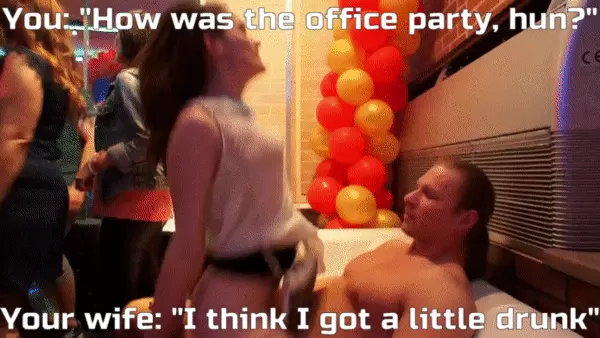 your wife cheats on you during her office party porn gif