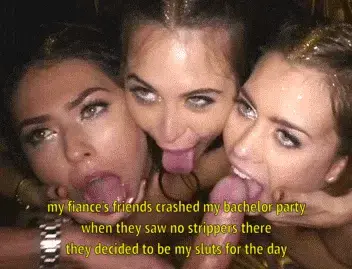 wife's friends gave me a triple blowjob for my bachelor party porn gif