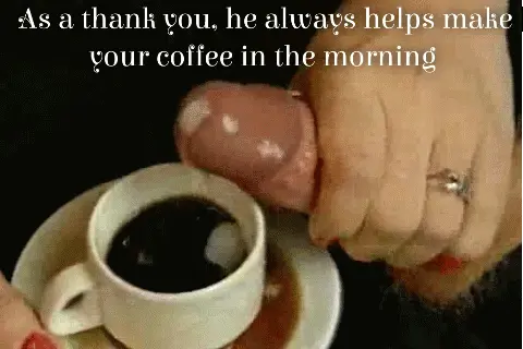 cummy coffee porn gif