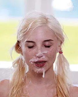 cum dripping off of braceface porn gif