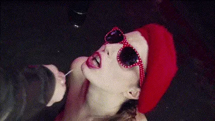 paige getting a facial in sunglasses porn gif