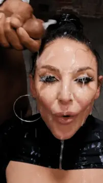 this slut has her face drenched in cum porn gif