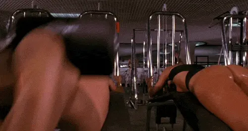 naked at gym porn gif