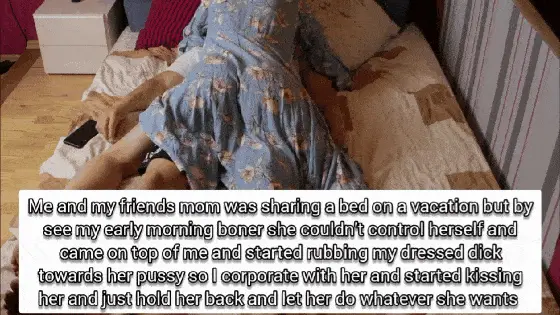 shared a bed with friends mom on vacation porn gif