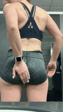 gym babe flashing ass and tits in gym locker room porn gif